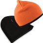 Result Soft feel reversible cuffless beanie orange/black