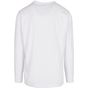 Build Your Brand Organic Long Sleeve With Cuffrib white