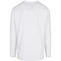 Build Your Brand Organic Long Sleeve With Cuffrib white