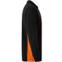 Velilla Polo bicolore manches longues black/orange