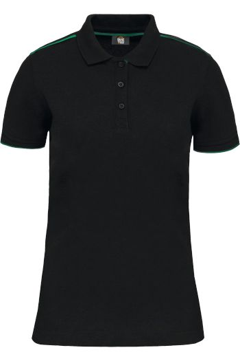 Image produit Polo Day To Day contrasté manches courtes femme