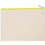 Kimood Pochette en coton canvas - grand modèle natural/fluorescent_yellow