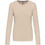 Kariban T-shirt col rond manches longues femme - light_sand - XL