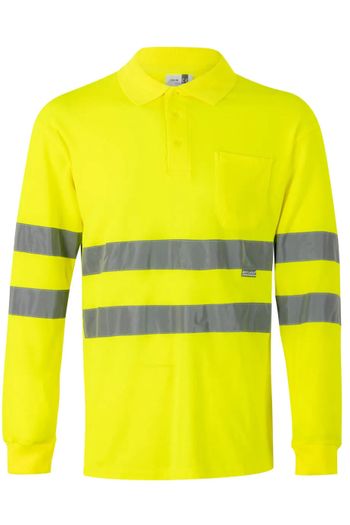 Image produit Polo manches longues haute visibilité en coton/polyester