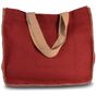 Kimood Sac en jute avec coutures contrastées arandano_red/natural