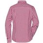 James&Nicholson Ladies´ Checked Blouse bordeaux/white