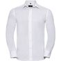 Russell Collection Men’s long sleeve tailored oxford shirt white